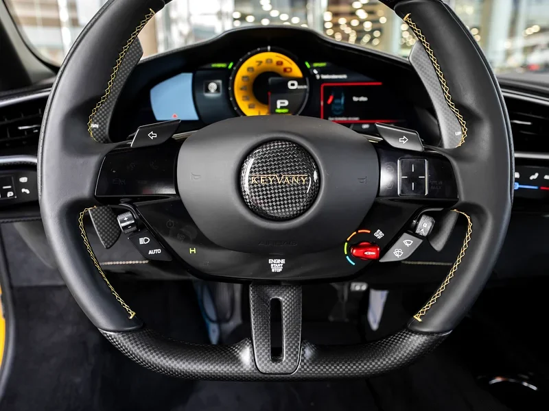 2023 FERRARI 296 GTB KEYVANY Standard 3.0 liters V6 Petrol Engine Yellow Black Sports Car