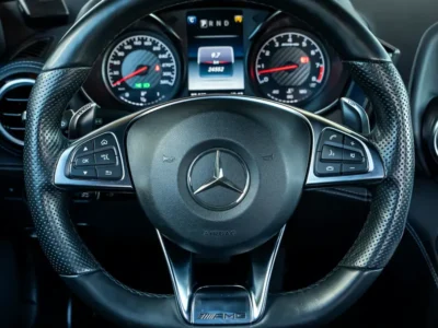 2016 Mercedes-Benz AMG GT 4.0L twin-turbo V8 Petrol Engine White Black Sports Car