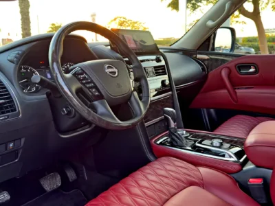 2024 Nissan Patrol LE Platinum 5.6-liter V8 Petrol Engine Grey Red SUV GCC Specs