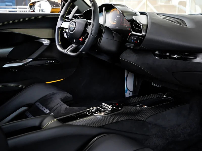 2023 FERRARI 296 GTB KEYVANY Standard 3.0 liters V6 Petrol Engine Yellow Black Sports Car