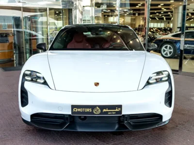 2020 Porsche Taycan Turbo S Electric Vehicle White Red Sedan 450 - 550 KM Range