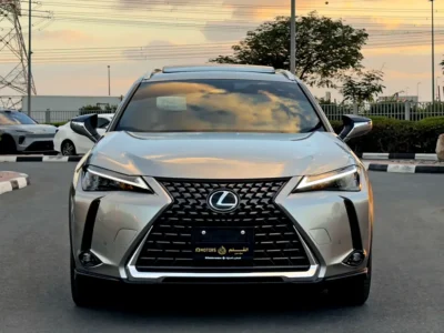 2025 Lexus UX-Series UX300h Premier 2.0-liter 4-cylinder Hybrid Engine Grey Tan SUV