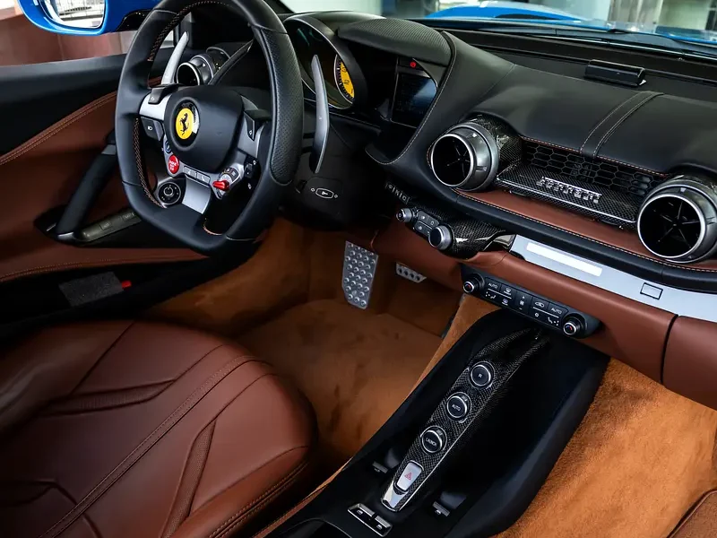 2022 Ferrari 812 GTS 6.5-liter V12 Petrol Engine Blue Tan Sports Car Automatic RWD