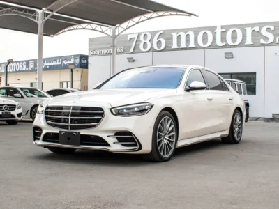 2021 Mercedes-Benz S-Class S 500L 4MATIC 6 Cylinders Petrol Engine White Black Sedan