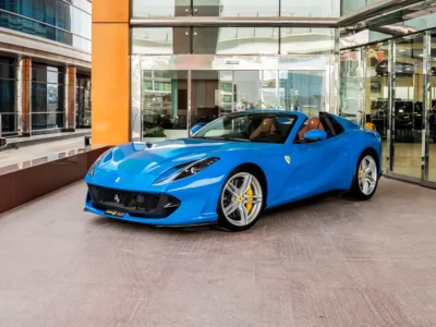 2022 Ferrari 812 GTS 6.5-liter V12 Petrol Engine Blue Tan Sports Car Automatic RWD