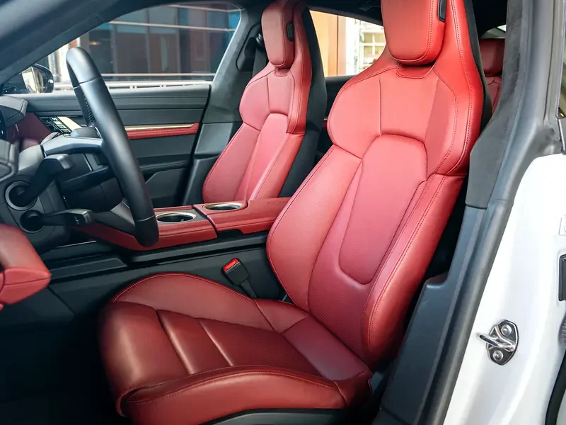 2020 Porsche Taycan Turbo S Electric Vehicle White Red Sedan 450 - 550 KM Range