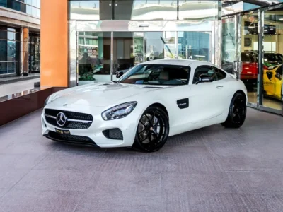 2016 Mercedes-Benz AMG GT 4.0L twin-turbo V8 Petrol Engine White Black Sports Car