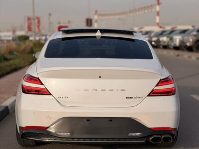 2022 GENESIS G70 Prestige 2.0T AWD 2.0 L V4 Turbo Petrol Engine White Brown Sedan