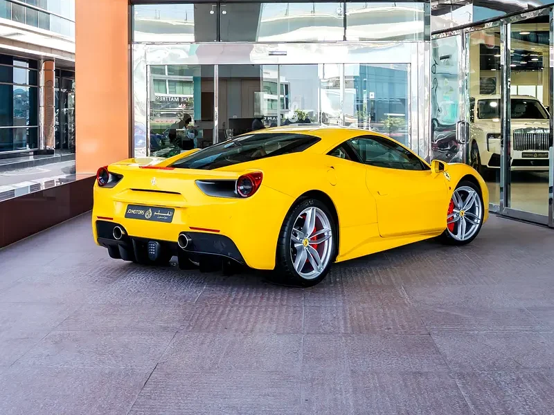 2018 FERRARI 488 GTB 3.9 Liters 8-cylinder Petrol Engine Yellow Tan Coupe RWD