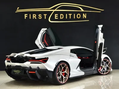 2024 Lamborghini Revuelto 6.5L Naturally Aspirated V12 Hybrid White Red Sports Car