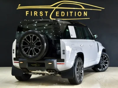 2026 Land Rover Defender 110 OCTA 4.4-liter twin-turbo V8 Engine White Tan SUV