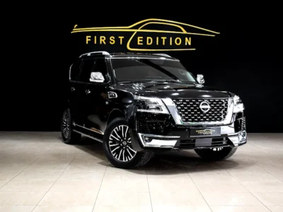 2022 Nissan Patrol LE Platinum City 5.6 Litre V8 Petrol Engine Black Tan SUV GCC Specs