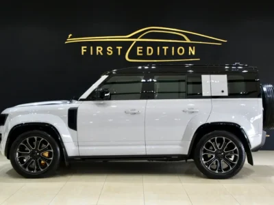 2026 Land Rover Defender 110 OCTA 4.4-liter twin-turbo V8 Engine White Tan SUV