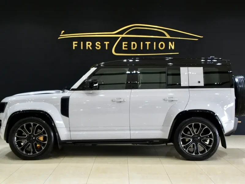 2026 Land Rover Defender 110 OCTA 4.4-liter twin-turbo V8 Engine White Tan SUV
