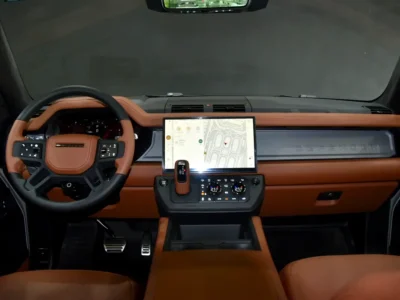 2026 Land Rover Defender 110 OCTA 4.4-liter twin-turbo V8 Engine White Tan SUV