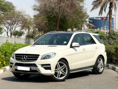 2014 Mercedes-Benz ML 350 AMG 3.5 Litres V6 Petrol Engine White Tan SUV GCC Specs