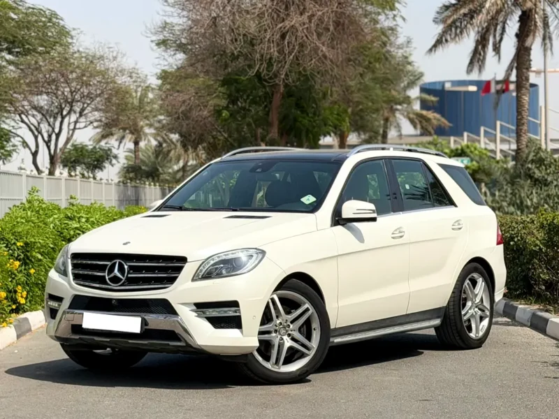 2014 Mercedes-Benz ML 350 AMG 3.5 Litres V6 Petrol Engine White Tan SUV GCC Specs