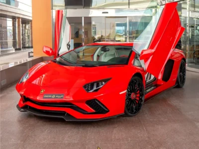 2018 Lamborghini Aventador S Coupe 1 OF 1 6.5-liter V12 Engine Red White Sports Car