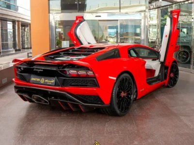 2018 Lamborghini Aventador S Coupe 1 OF 1 6.5-liter V12 Engine Red White Sports Car