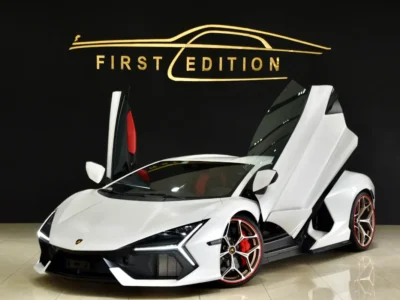 2024 Lamborghini Revuelto 6.5L Naturally Aspirated V12 Hybrid White Red Sports Car