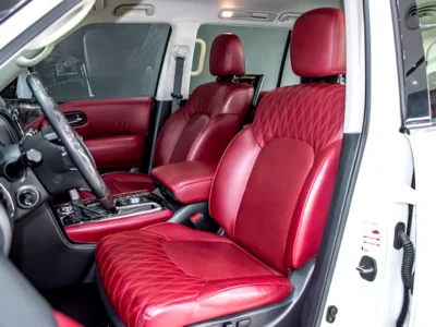 2022 Nissan Patrol LE Platinum City 5.6-litre V8 Petrol Engine White Red SUV GCC