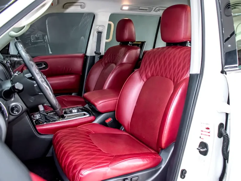 2022 Nissan Patrol LE Platinum City 5.6-litre V8 Petrol Engine White Red SUV GCC