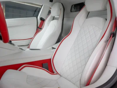 2018 Lamborghini Aventador S Coupe 1 OF 1 6.5-liter V12 Engine Red White Sports Car