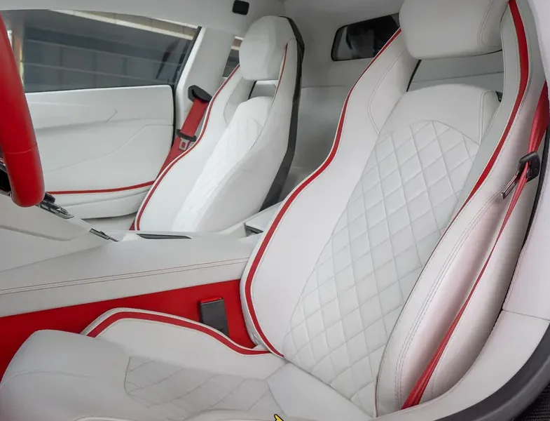 2018 Lamborghini Aventador S Coupe 1 OF 1 6.5-liter V12 Engine Red White Sports Car
