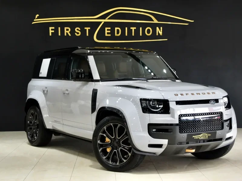 2026 Land Rover Defender 110 OCTA 4.4-liter twin-turbo V8 Engine White Tan SUV