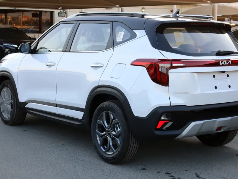 2025 Kia Seltos Luxury Edition 1.5 Liters 4 Cylinders Petrol Engine White Black SUV