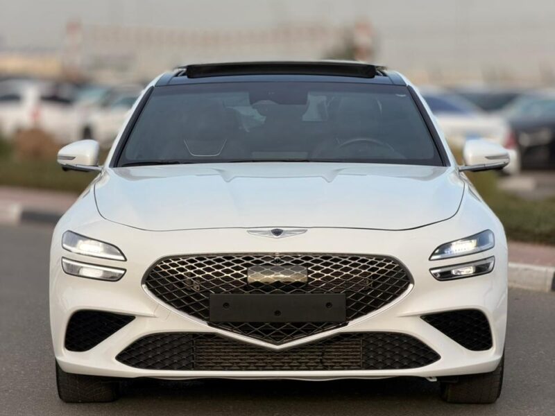 2022 GENESIS G70 Prestige 2.0T AWD 2.0 L V4 Turbo Petrol Engine White Brown Sedan