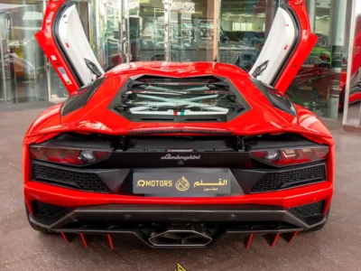 2018 Lamborghini Aventador S Coupe 1 OF 1 6.5-liter V12 Engine Red White Sports Car