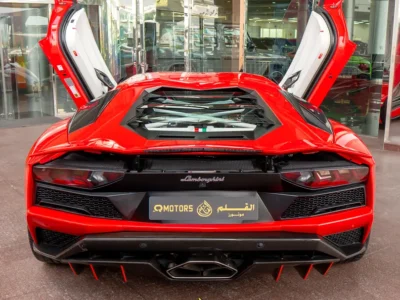 2018 Lamborghini Aventador S Coupe 1 OF 1 6.5-liter V12 Engine Red White Sports Car