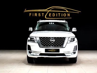2022 Nissan Patrol LE Platinum City 5.6-litre V8 Petrol Engine White Red SUV GCC