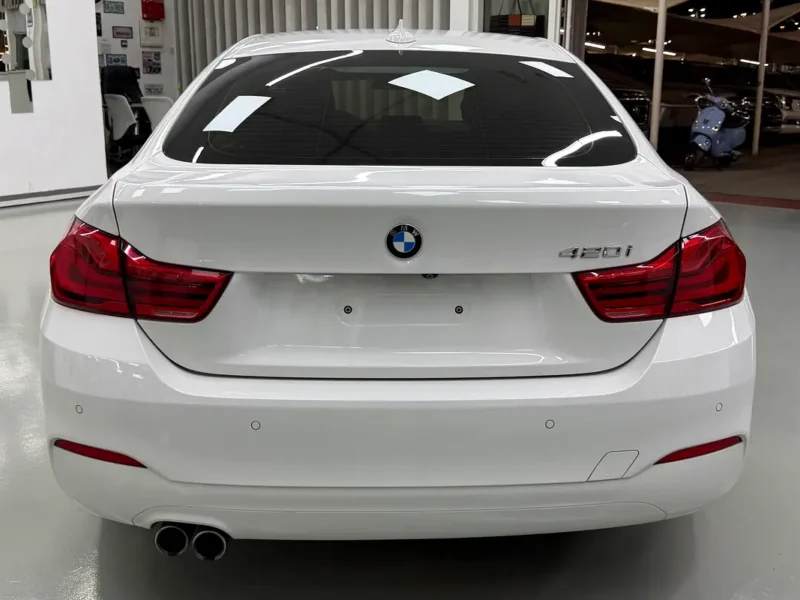 2019 BMW 420i Gran Coupe 2.0L turbocharged 4-cylinder Petrol Engine White Black Sedan