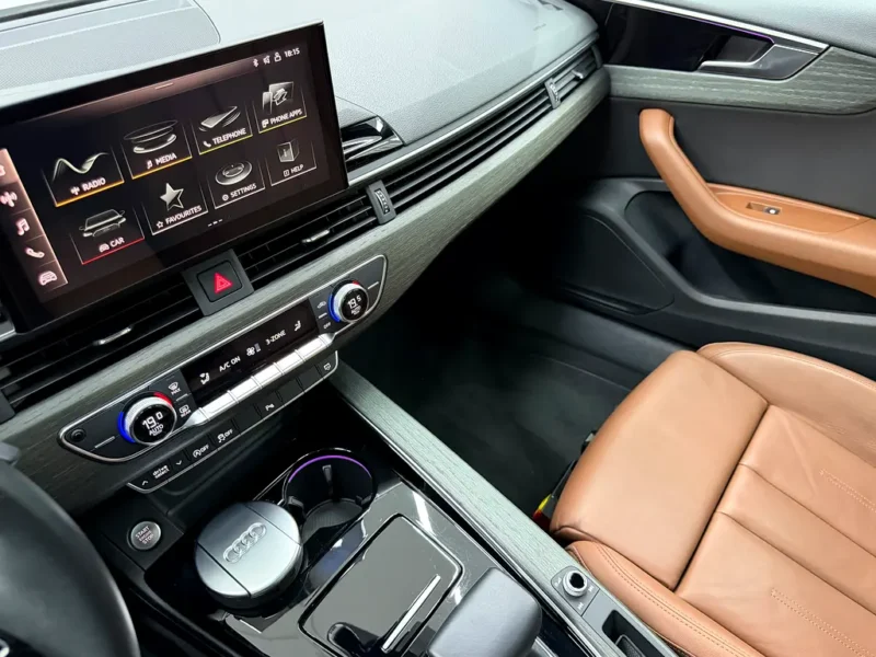 2022 Audi A5 40 TFSI S-Line 2.0-liter turbocharged 4-Cylinder Engine White Brown Sedan