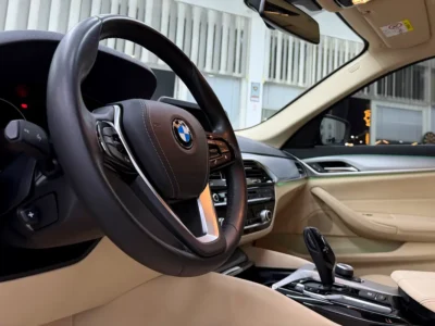 2020 BMW 5-Series 520i 2.0-liter Turbocharged 4 Cylinder Petrol Engine Black Beige Sedan