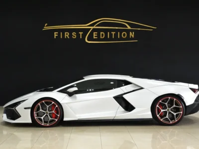 2024 Lamborghini Revuelto 6.5L Naturally Aspirated V12 Hybrid White Red Sports Car