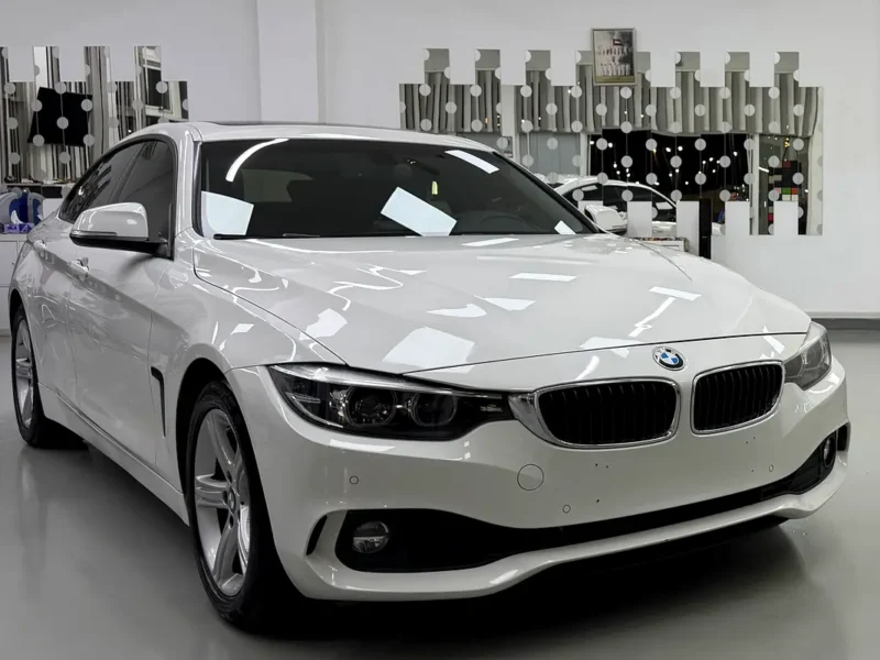 2019 BMW 420i Gran Coupe 2.0L turbocharged 4-cylinder Petrol Engine White Black Sedan