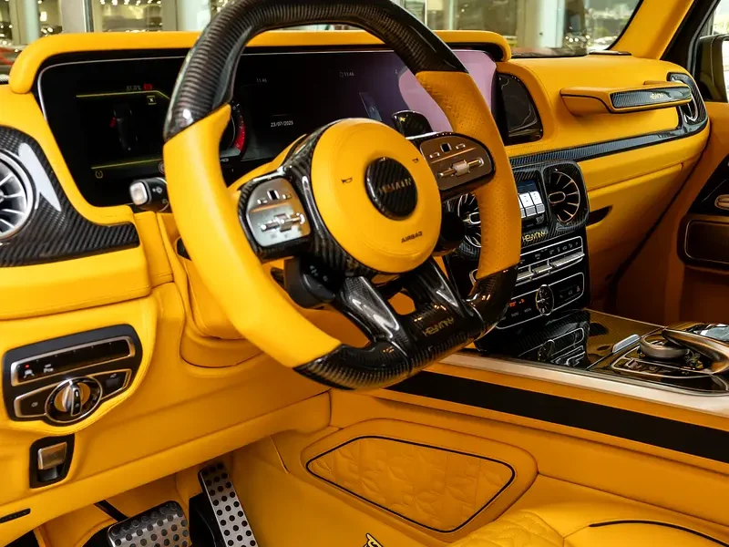 2023 Mercedes-Benz AMG G 63 KEYVANY 4.0L V8 Biturbo Engine Matte Black Yellow SUV