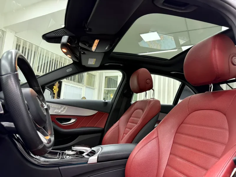 2018 Mercedes-Benz C200 2.0L Turbocharged 4-cylinder Engine Grey Red Sedan GCC Specs