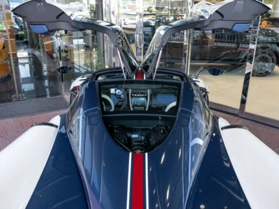 2018 PAGANI HUARYA BC 19 6.0 Liters V12 Petrol Engine White Blue Sports Car