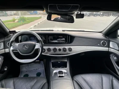 2015 Mercedes-Benz S-Class S 550 8 Cylinders Engine White Black Sedan PREMIUM PACKAGE