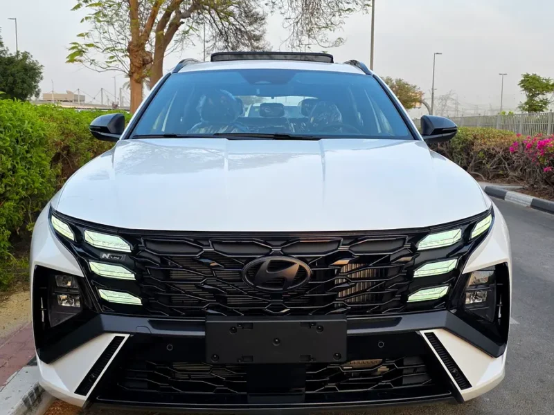 2025 Hyundai Tucson N Line 4 Cylinders Petrol Engine White Black SUV Automatic