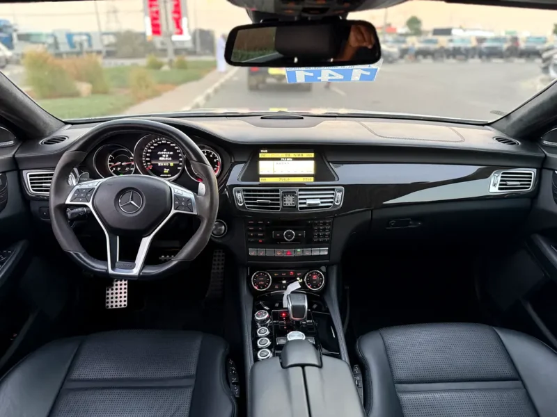 2011 Mercedes-Benz CLS-Class CLS 63 AMG 6.3L V8 BITURBO Engine Silver Black Sedan