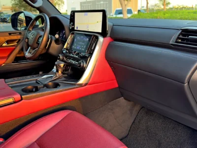 2023 Lexus LX 600 Signature 3.5-liter twin-turbo V6 Petrol Engine White Red SUV GCC