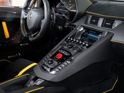 2021 Lamborghini Aventador LP 770-4 Superveloce Jota Roadster V12 Yellow Black Sports Car