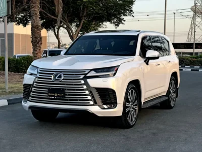 2023 Lexus LX 600 Signature 3.5-liter twin-turbo V6 Petrol Engine White Red SUV GCC