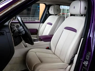 2019 Rolls-Royce Cullinan Silver Badge 6.75-liter twin-turbo V12 Engine Purple White SUV