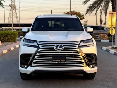 2023 Lexus LX 600 Signature 3.5-liter twin-turbo V6 Petrol Engine White Red SUV GCC
